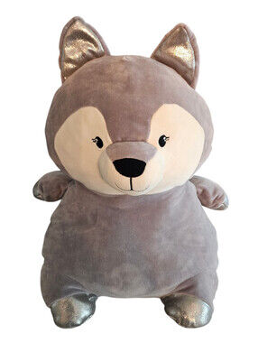 Animal Adventure Squeeze with Love Super Puffed Plush Husky Dog Dandee